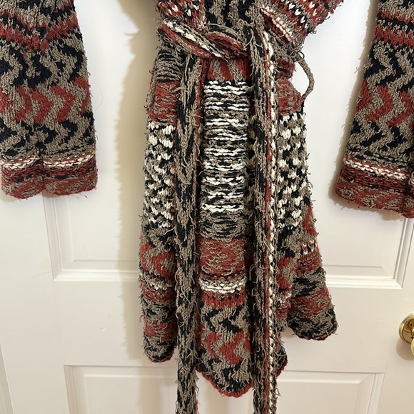 Free People Iona Long Belted Cardigan Duster Sweater - Picture 6 of 12